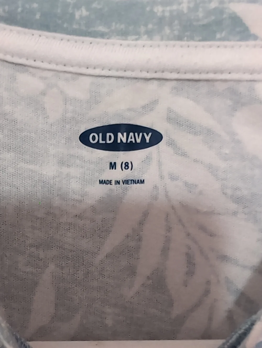 Old Navy Boy's light Blue Hawaiian Floral Crewneck Short Sleeve Tshirt Medium